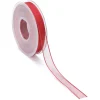Geschenkband^DecoWoerner Chiffonband Mit Verstärkter Webkante 15 Mm Breit, 20 M rot