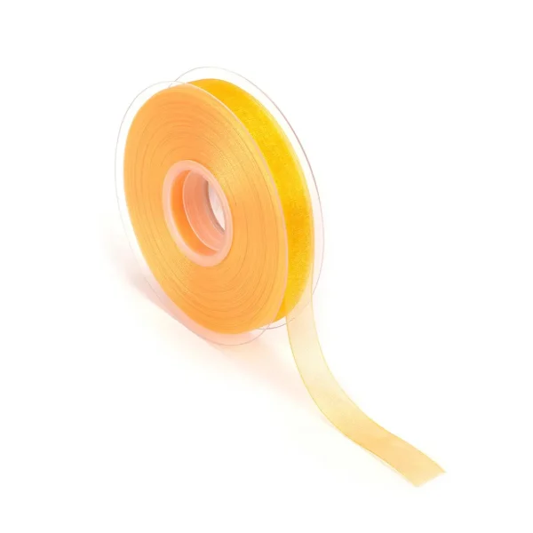 Geschenkband^DecoWoerner Chiffonband Mit Webkante 15mm X 50m gelb