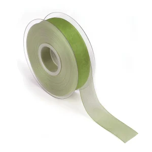 Geschenkband^DecoWoerner Chiffonband Mit Webkante 25mm X 50m grün