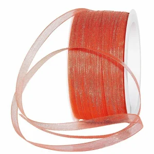 Geschenkband^DecoWoerner Chiffonband Mit Webkante, 6 Mm, 50 M, Pink rosa