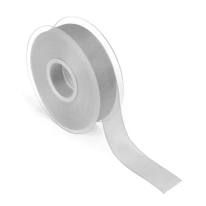 Geschenkband^DecoWoerner Chiffonband Mit Webkante 25mm X 50m silber