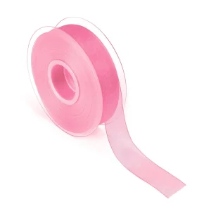 Geschenkband^DecoWoerner Chiffonband Mit Webkante 25mm X 50m rosa