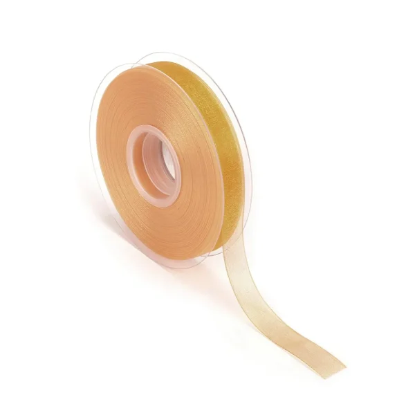 Geschenkband^DecoWoerner Chiffonband Mit Webkante 15mm X 50m gold
