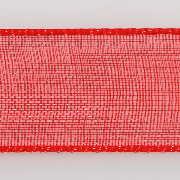 Geschenkband^DecoWoerner Chiffonband Mit Webkante 6mm X 50m rot