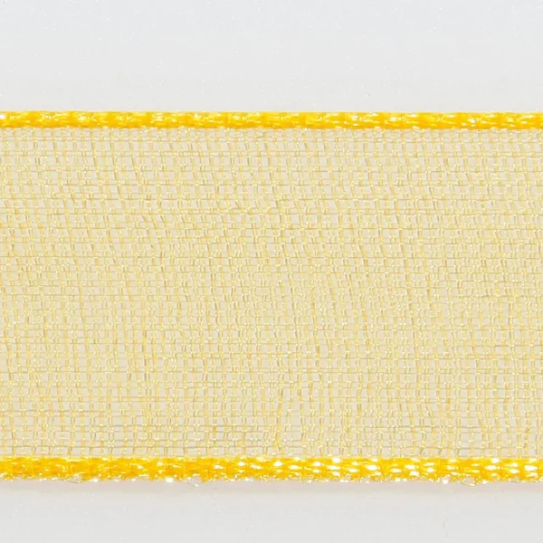 Geschenkband^DecoWoerner Chiffonband Mit Webkante 6mm X 50m gelb