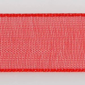 Geschenkband^DecoWoerner Chiffonband Mit Webkante 25mm X 50m rot