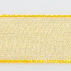Geschenkband^DecoWoerner Chiffonband Mit Webkante 25mm X 50m gelb