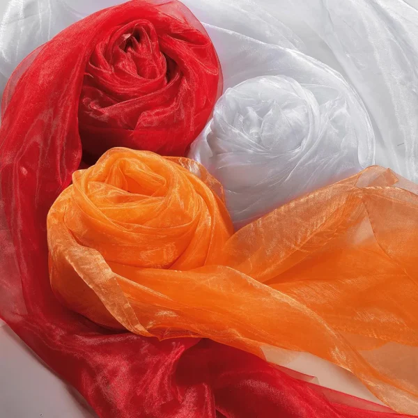 Stoffe^DecoWoerner Chiffonstoff, , 145 Cm rot