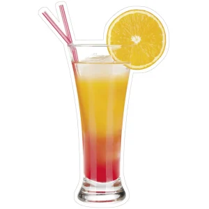 Themen-Deko^DecoWoerner Cocktail Display 32 X 50 Cm gelb