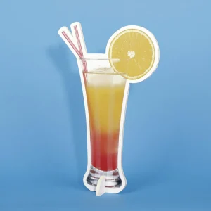 Themen-Deko^DecoWoerner Cocktail Display 32 X 50 Cm gelb