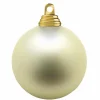 Weihnachtskugeln^DecoWoerner Creme, Matte Weihnachtskugel Aus Schwer Entflammbarem Kunststoff, 20 Cm Ø – Per Stück gold