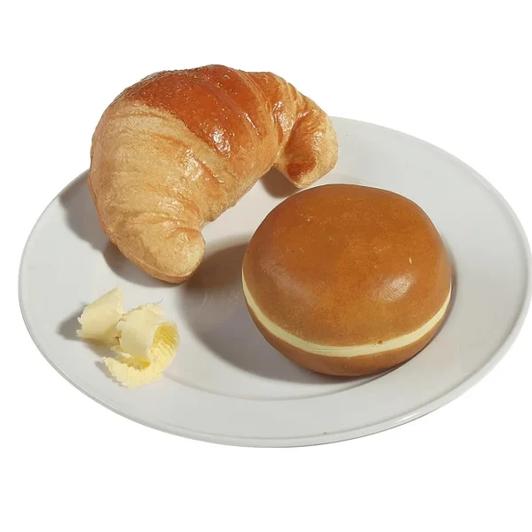 Brot & Kuchen^DecoWoerner Croissant Lebensmittel-Attrappe, 3 Stück braun