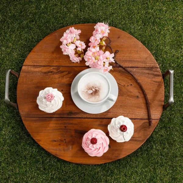 Brot & Kuchen^DecoWoerner Cupcakes Lebensmittel-Attrappe, 3 Stück rosa