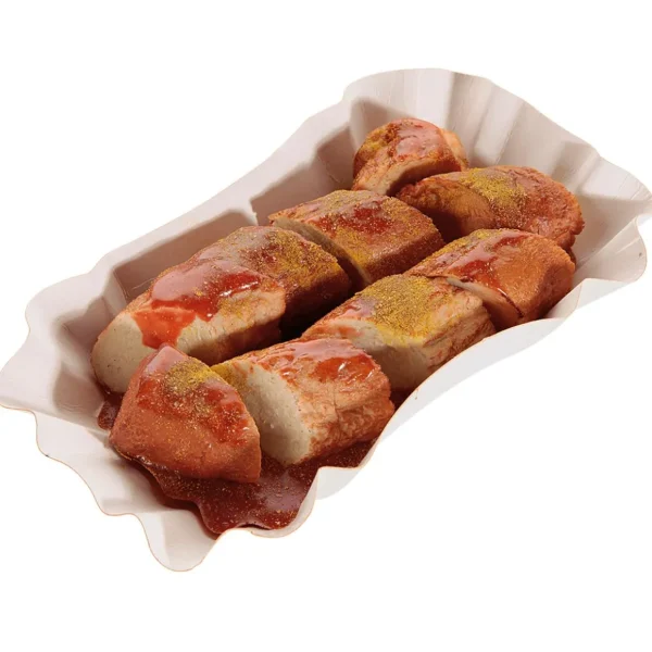 Gerichte & Fast-Food^DecoWoerner Currywurst Geschnitten Lebensmittel-Attrappe braun