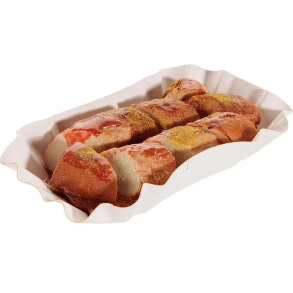 Gerichte & Fast-Food^DecoWoerner Currywurst Geschnitten Lebensmittel-Attrappe braun