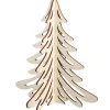 Naturdeko | Weihnachtsfiguren^DecoWoerner 3D Deko Holz-Tanne, 60 Cm braun
