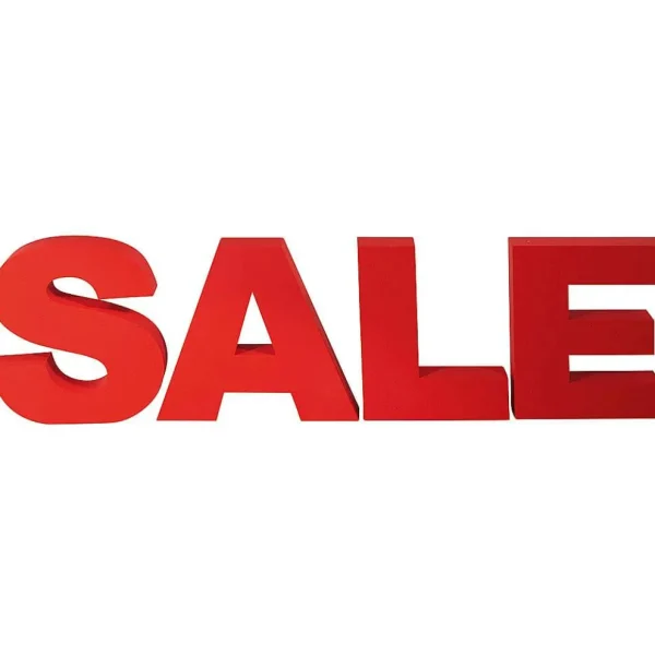 Verkaufsaktionen Bewerben^DecoWoerner 3D SALE-Buchstaben Aus Styropor, 40 Cm Hoch rot