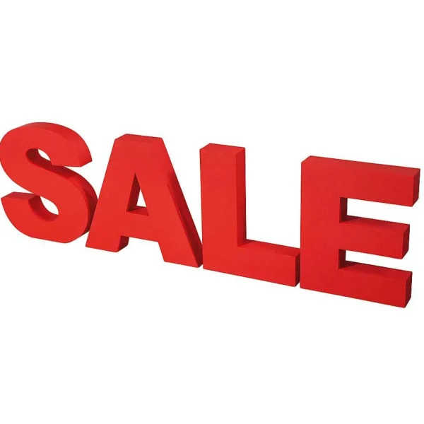 Verkaufsaktionen Bewerben^DecoWoerner 3D SALE-Buchstaben Aus Styropor, 40 Cm Hoch rot