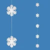 Winterdeko^DecoWoerner 3D Schneeflockengirlande Aus Filz, 180 Cm weiß