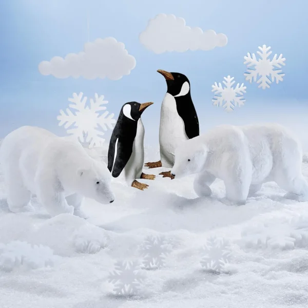 Winterdeko^DecoWoerner 3D Watte-Schneeflocken 17 Cm Ø, Schwer Entflammbar weiß