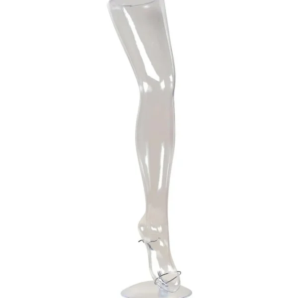 Schaufensterpuppen^DecoWoerner Damen-Strumpfbein 74 Cm, Klar transparent