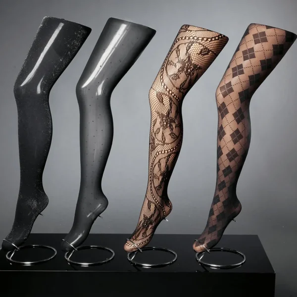 Schaufensterpuppen^DecoWoerner Damen-Strumpfbein 74 Cm, Klar transparent