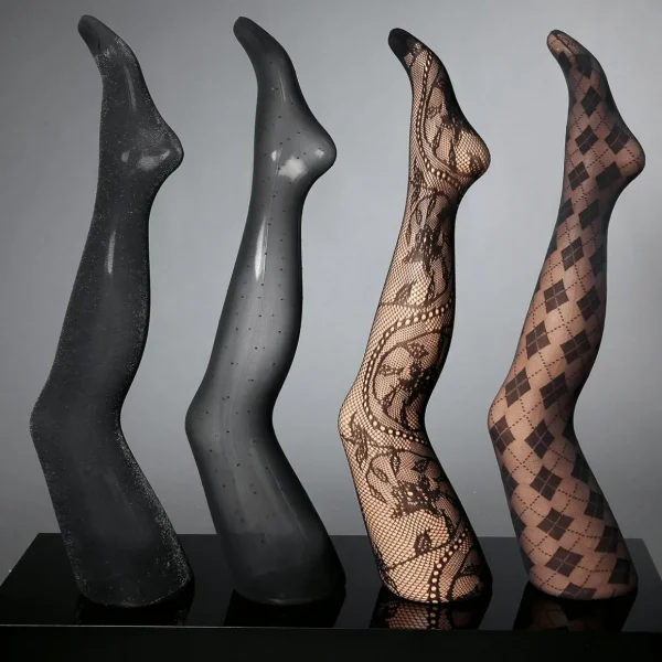 Schaufensterpuppen^DecoWoerner Damen-Strumpfbein 74 Cm, Klar transparent