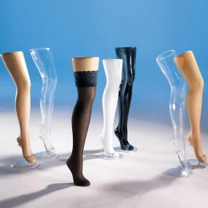 Schaufensterpuppen^DecoWoerner Damen-Strumpfbein 74 Cm, Klar transparent