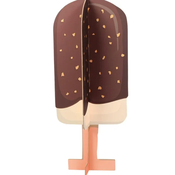Sommerdeko^DecoWoerner Deko Aufsteller Eis Am Stiel, 75 Cm Hoch braun
