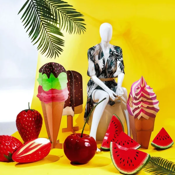 Sommerdeko^DecoWoerner Deko Aufsteller Eis Am Stiel, 75 Cm Hoch braun
