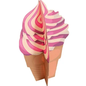 Sommerdeko^DecoWoerner Deko Aufsteller Softeis, 75 Cm Hoch rosa