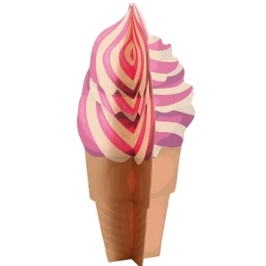 Sommerdeko^DecoWoerner Deko Aufsteller Softeis, 75 Cm Hoch rosa