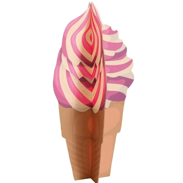 Sommerdeko^DecoWoerner Deko Aufsteller Softeis, 75 Cm Hoch rosa