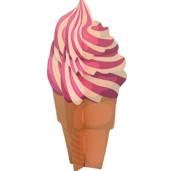 Sommerdeko^DecoWoerner Deko Aufsteller Softeis, 75 Cm Hoch rosa
