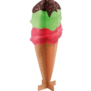 Sommerdeko^DecoWoerner Deko Aufsteller Waffeleis, 90 Cm Hoch mehrfarbig