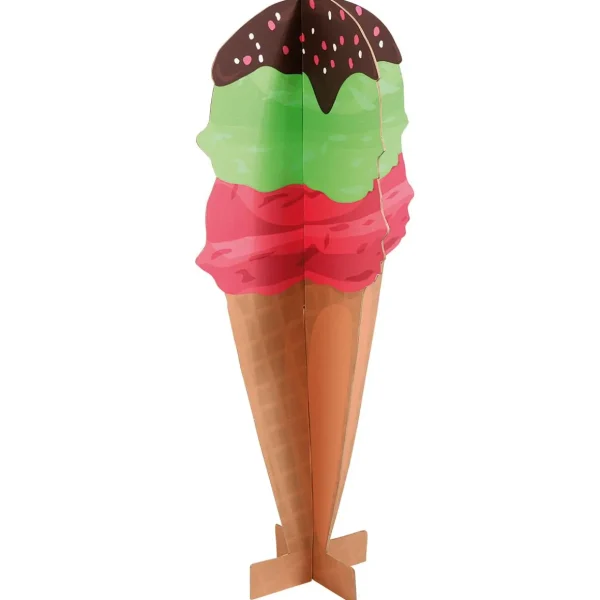 Sommerdeko^DecoWoerner Deko Aufsteller Waffeleis, 90 Cm Hoch mehrfarbig