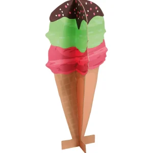 Sommerdeko^DecoWoerner Deko Aufsteller Waffeleis, 90 Cm Hoch mehrfarbig