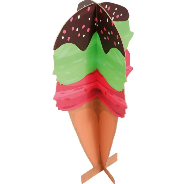 Sommerdeko^DecoWoerner Deko Aufsteller Waffeleis, 90 Cm Hoch mehrfarbig