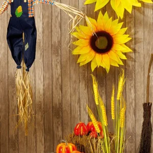 Herbstdeko | Kunstblüten^DecoWoerner Deko Blumenkopf Sonnenblume, 60 Cm Ø gelb
