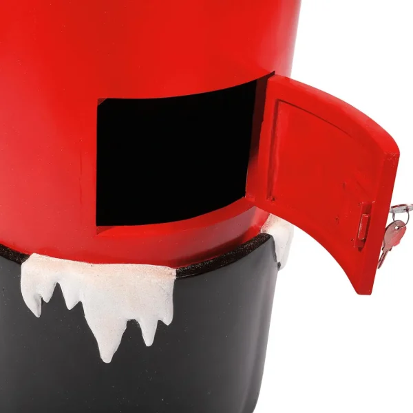 Xxl Weihnachtsdeko^DecoWoerner Deko Briefkasten Weihnachtsmann, 100 Cm Hoch rot