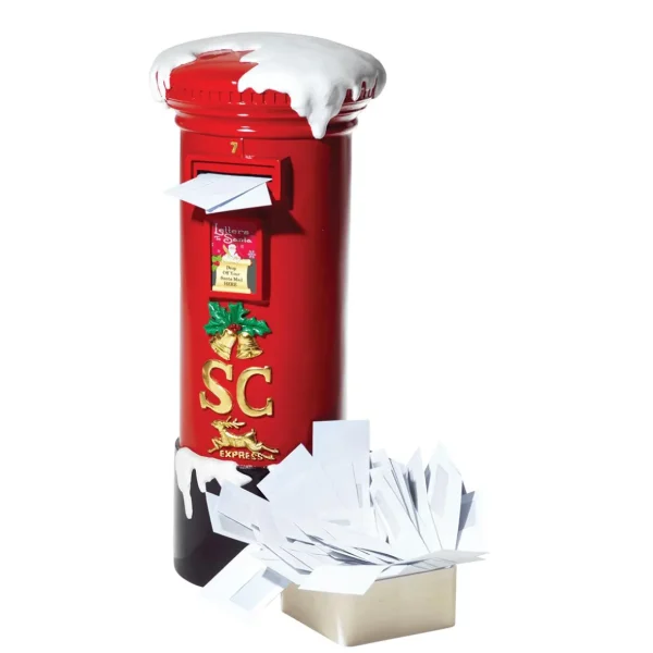 Xxl Weihnachtsdeko^DecoWoerner Deko Briefkasten Weihnachtsmann, 100 Cm Hoch rot