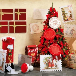 Xxl Weihnachtsdeko^DecoWoerner Deko Briefkasten Weihnachtsmann, 100 Cm Hoch rot