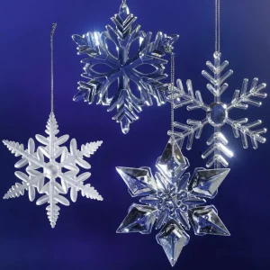 Winterdeko | Weihnachtsfiguren^DecoWoerner Deko Eiskristall-Hänger, 20 Stück transparent
