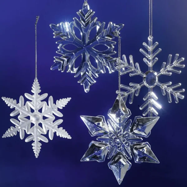 Winterdeko | Weihnachtsfiguren^DecoWoerner Deko Eiskristall-Hänger, 20 Stück transparent