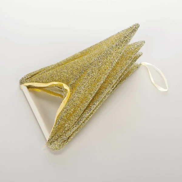 Weihnachtssterne^DecoWoerner Deko Faltstern Glitter Mit Reißverschluss, 40 Cm gold