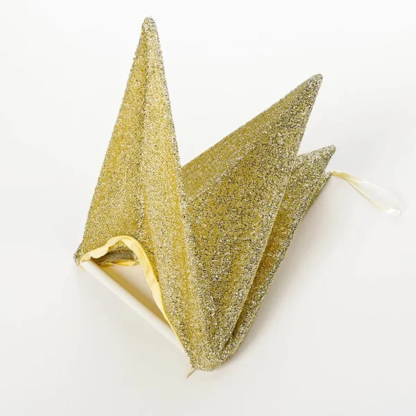 Weihnachtssterne^DecoWoerner Deko Faltstern Glitter Mit Reißverschluss, 40 Cm gold