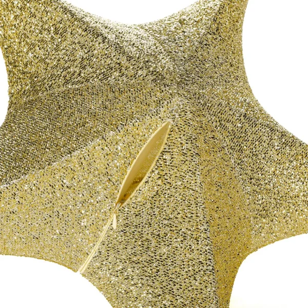 Weihnachtssterne^DecoWoerner Deko Faltstern Glitter Mit Reißverschluss, 40 Cm gold