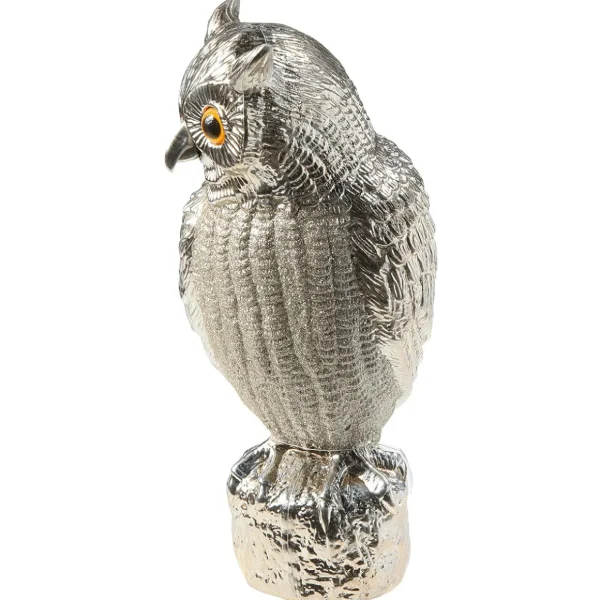 Herbstdeko^DecoWoerner Deko Figur Eule 43 Cm silber