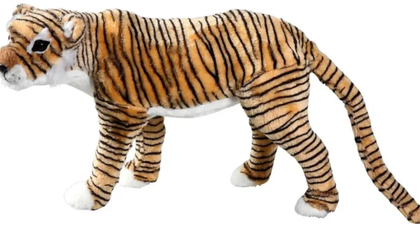 Dekotiere^DecoWoerner Deko Figur Tiger 28 X 46 Cm braun