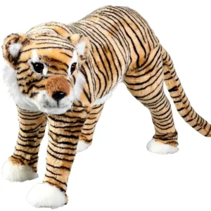 Dekotiere^DecoWoerner Deko Figur Tiger 28 X 46 Cm braun